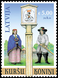 Curonian Kings. Postage stamps of Latvia.