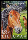 Horses of Lithuanian. Breed Zematiukai. Postage stamps of Lithuania