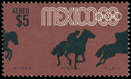 Олимпийские игры в Мехико, 1968 г.. Почтовые марки Мексики.