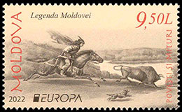 Europe 2022. Stories and myths. Postage stamps of Moldova.