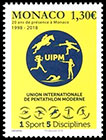 Международный союз современного пятиборья - 20 лет в Монако. Почтовые марки Монако 2018-08-09 12:00:00