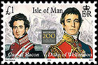 "100 дней" - возвращение Наполеона. Почтовые марки Острова Мэн