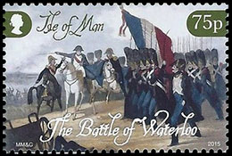 200 лет битве при Ватерлоо (1815-2015). Почтовые марки Великобритания. Остров Мэн 2015-05-08 12:00:00