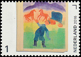 Год книги. Почтовые марки Нидерландов.