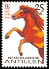 Год Лошади  - 2002. Почтовые марки Нидерландских Антилл
