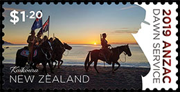 АНЗАК. Заутренняя служба. Почтовые марки Новой Зеландии.