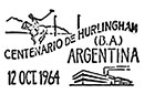 Столетие Херлингема . Штемпеля Аргентина 12.10.1964