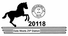 Date Meets ZIP: Мидлеберг. Штемпеля Соединенные Штаты Америки (США) 01.02.2018