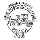 Postal History Day. PRAGA 2018. Postmarks of Czech Republic 17.08.2018