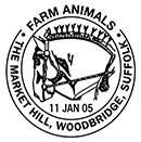 Farm Animals. Postmarks of Great Britain