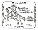 Exhibition "One Letter and a Thousand Horses" . Postmarks of Germany. Federal Republic 29.06.2014