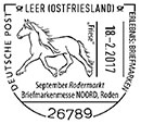 Stamp Fair NOORD, Roden. Postmarks of Germany. Federal Republic 18.02.2017