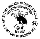69th Exhibition of agricultural machinery. Traditions and progress. Postmarks of Italy