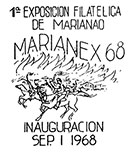 Philatelic exhibition Marianex 68 . Postmarks of Cuba 01.09.1968
