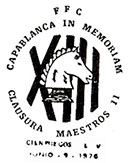 XIII Международный шахматный турнир Мемориал Капабланки. I. Штемпеля Куба 09.06.1976