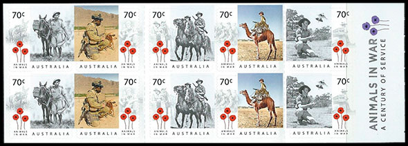 Animals in War. A Century of Service. Postage stamps of Australia.