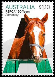 150 лет Королевскому обществу по предотвращению жестокого обращения с животными (RSPCA). Почтовые марки Австралии.