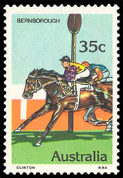 Australian Horse Racing. Postage stamps of Australia.