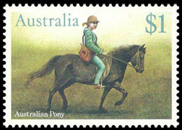 Horses. Postage stamps of Australia.