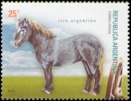 Международная филателистическая выставка "ESPAÑA 2000". Породы лошадей (II). Почтовые марки Аргентина 2000-10-07 12:00:00