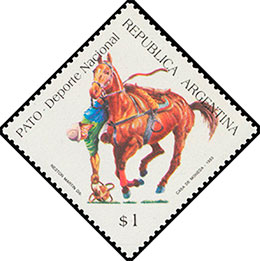 Пато - национальный аргентинский спорт. Почтовые марки Аргентина 1993-08-28 12:00:00