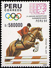 IV South American Sports Games, Lima, Peru, 1990. Postage stamps of Peru