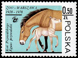 50 years of the Warsaw Zoological Garden . Postage stamps of Poland.
