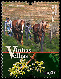 Старые виноградники Португалии. Почтовые марки Португалии.