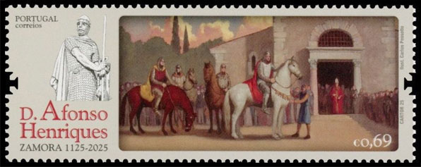 The 900th Anniversary of Afonso Henriques knighting himself. Postage stamps of Portugal 2025-06-08 12:00:00