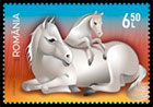 Horses. Postage stamps of Romania