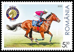 150 years of the Romanian Jockey Club. Postage stamps of Romania.