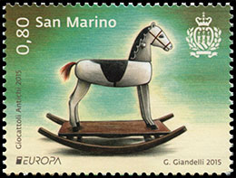 Europa 2015. Old Toys. Postage stamps of San Marino.