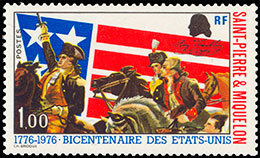 200 лет независимости США. Почтовые марки Сен-Пьер и Микелон о-ва 1976-07-12 12:00:00