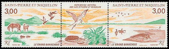 Природное наследие. Почтовые марки Островов Сен-Пьер и Микелон.
