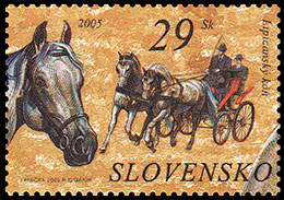 Protection of Nature. Horses. Postage stamps of Slovakia.