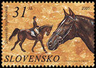 Protection of Nature. Horses. Postage stamps of Slovakia