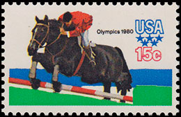 Олимпийские игры в Москве, 1980 г. (II). Почтовые марки США.