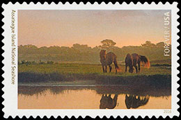 Национальные парки. Почтовые марки США.