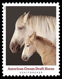Heritage breeds. Postage stamps of USA.