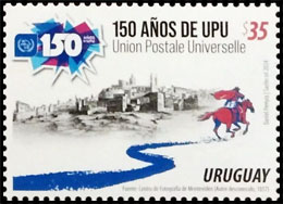 150 years of the Universal Postal Union (UPU). Postage stamps of Uruguay 2024-10-09 12:00:00