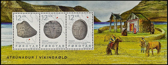 Religion in the Viking Age. Postage stamps of Denmark. Faroe Islands.
