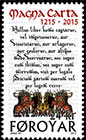 800th Anniversary of Magna Charta. Postage stamps of Denmark. Faroe Islands 2015-02-23 12:00:00
