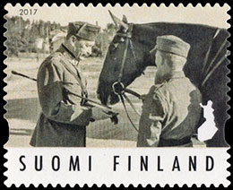 Моя марка. 150 лет со дня рождения Карла Маннергейма. Почтовые марки Финляндии.