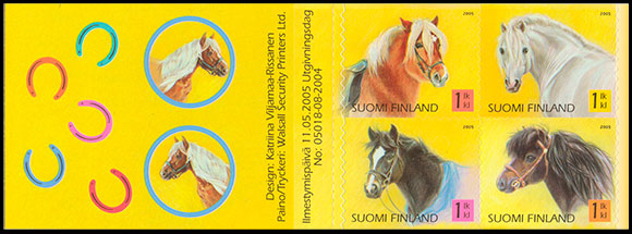 Пони. Почтовые марки Финляндии.