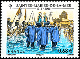 700 лет со дня основания города Сент-Мари-де-ла-Мер. Почтовые марки Франции.