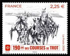190 years of trotting in France. Postage stamps of France