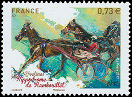 Ипподром Рамбуйе. Почтовые марки Франции.