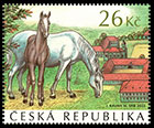 National Stud Farm Kladruby nad Labem. Postage stamps of Czech Republic