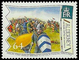 The 950th Anniversary of the Battle of Hastings. Postage stamps of Great Britain. Alderney.