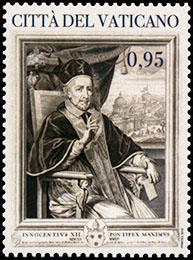400 лет со дня рождения Папы Иннокентия XII. Почтовые марки Ватикана.